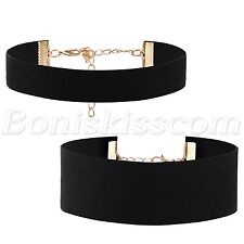 1pc Women's Velvet Ribbon Wide Choker Collar Necklace Gothic Punk Jewelry Gift