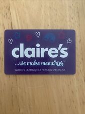 $116 CLAIRES’S Gift Card. Shipped Free In Envelope.