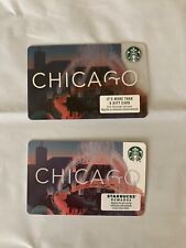 2018 & 2023 STARBUCKS CHICAGO BUCKINGHAM FOUNTAIN GIFT CARDS NO $ VALUE