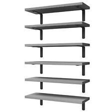 WOPITUES Floating Shelves Set of 6, Rustic Farmhouse 16.5*6*0.6 inches, Grey - Toronto - Canada