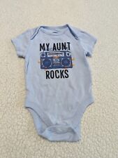 My Aunt Rocks Light Blue Old Navy One Piece Size 6-12 mths