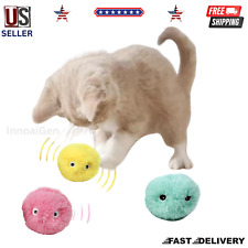 Pet Ball Cat Dog Puppy Interactive Plush Electric Training Toy Touch Sounding - US