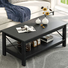 Black Coffee Table with Storage for Living Room Modern Cocktail Center Table - Mumbai - India