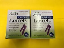 OMNIS HEALTH LANCETS ULTRA THIN (2) BOXES (200) LANCETS - Livonia - US