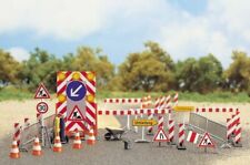 Busch HO Scale Road Construction Set (Signs/Barricades/Stantions/Tools)