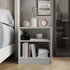 Minimalist Nightstand with Shelf Light Gray - US