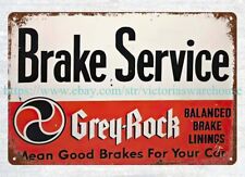 modern bedroom wall decor brake service grey rock car automotive metal tin sign