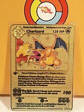 Charizard Gold Metal Pokémon Card- Collectible/Gift/Display