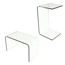 Modern Acrylic End Table Clear C Style See Through Laptop Desk Bed 24 x 14 x 12 - Mumbai - India