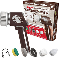 Horsepower As Seen on TV, Handheld Cordless Rechargeable Spinning Power Scrubber