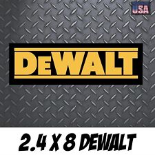 DEWALT, Vinyl Decal 2.4x8, Construction Tools, Tool Box Decor, Truck, Bumper