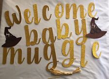 Welcome Baby Muggle ~ Hanging Banner Harry Potter ~ Baby Shower Decorations