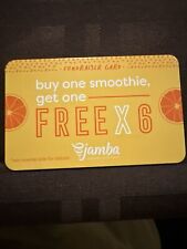 Jamba Juice BOGO card (GOOD FOR 6 BOGO USES ON EACH CARD) ONLINE CODE ONLY