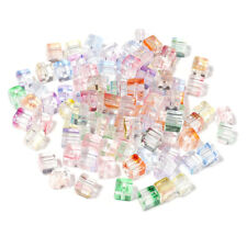 100pcs Delicate Cube DIY Crafting Glass Jewelry Making Accessories