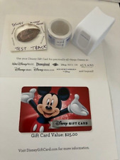 DISNEY GIFT CARD, RARE MICKEY TEST TRACK PENNY+++ *NO EXPIRATION*- ESTATE SALE!!