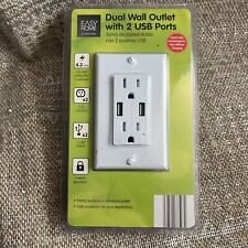 Easy Home Dual Wall Outlets with 2 USB Ports Smart Chip Technology Fast Charging - Annandale - US