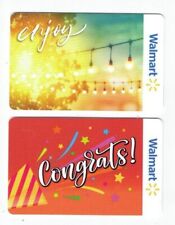 Walmart Gift Card - LOT of 2 - Enjoy & Congrats - 2022 - Collectible - No Value