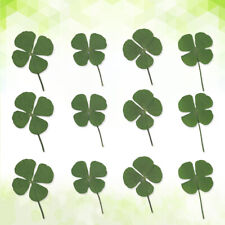 12 Pcs DIY Craft Crafts Four Leaf Cloverleaves Pendant Accessories