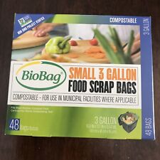 BioBag Compostable Small 3 Gallon Food Scrap Bags 48 Count Home Composting