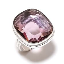 Natural Amethyst Gemstone Handmade 925 Sterling Silver Jewelry Ring Size 7 P212