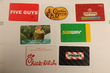 Mixed Lot of 7 Restaurants Totaling $135.00 for Only $125.00 Free Shipping!