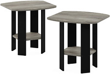 Simple Stylish Design End Table 2-Pack French Oak Grey/Black High Quality - Toronto - Canada