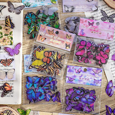 Butterfly Scrapbook Sticker Set, 240 Pieces PET Flower Stickers for Scrapbooking