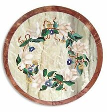 18 Marble Table Top Antique Malachite Corner Coffee Creative Inlay Stone w65"