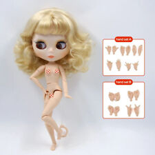 Blythe Doll Blonde Curly Hair Glossy Face Nude 12 - CN"