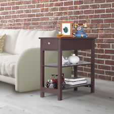 23.6 x 11.8 x 24 Narrow End Table with Drawer Indoor Home Furniture, Brown - Memphis - US"