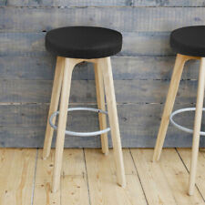 2 Pcs Pu Stool Cover Office Precut Bar Cushions Round Chair