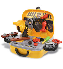 Mozlly Kids Power Tools Rolling Construction Car Case Playset for Girls and Boy