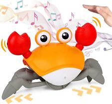 Sensing Crawling Crab Baby Toys Electric Interactive Toy with Music LED Boy Girl - CN