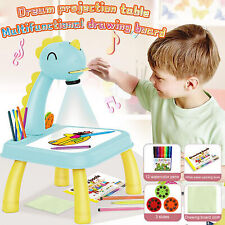 Child Smart Projector Desk With Light & Music Learning Painting Machine Toy 5ML - US