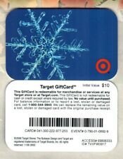 TARGET Snowflake ( 2006 ) Gift Card ( $0 ) V2 - RARE