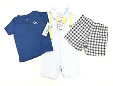 3 NWT Items! (Was $25+!) Boys 3-6M: Top/Shorts Outfit & a Sun Suit; Carters, FI