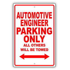 Automotive Engineer Parking Only Towed Decor Novelty Garage Aluminum Metal Sign