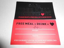 Lot of 10 Cafe Rio Meal Cards
