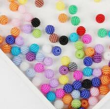 100X Resin bayberry multicolor beads handmade earrings bracelet accessories