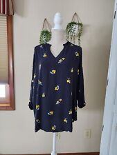 NEW Joules Blouse Womens Sz. 10 NAVY Blue England Floral TOP Sale!