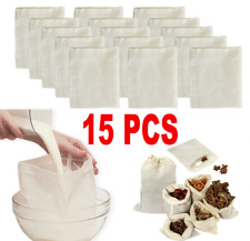 15x Nut Milk Bag Reusable Food Strainer Brew Coffee Juice Cheese Cloth