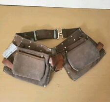 NICHOLAS Carpenter Construction Tool Belt Leather Pouches Apron - Used