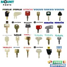 24 Heavy Construction Equipment Keys Set CAT Case Kubota Volvo JCB JLG Bobcat