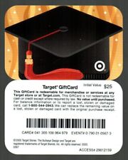 TARGET Graduation Cap ( 2005 ) Gift Card ( $0 ) V1 - RARE