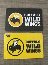Buffalo Wild Wings Gift Card $50 Value TOTAL 2X CARDS $25+$25=$50