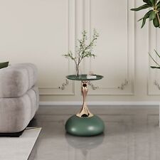 Luxury Design Iron End Table, Minimalist Round Side Table for Small Space Green - Mumbai - India