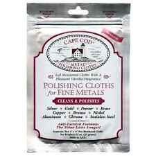 Cape Cod Metal Polishing Cloths 2pc 0.53oz Metal Watches Jewelry Gold Silver NEW