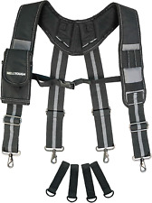 MELOTOUGH Tool Belt Suspenders Construction Work Suspenders with detachable phon