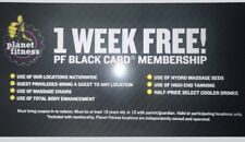 Planet Fitness Free Black Card Membership Week Pass Including Tanning, Massage!