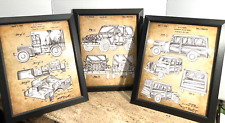 Framed Vintage Car Wall Art Print Garage Wall Art Automotive Decor